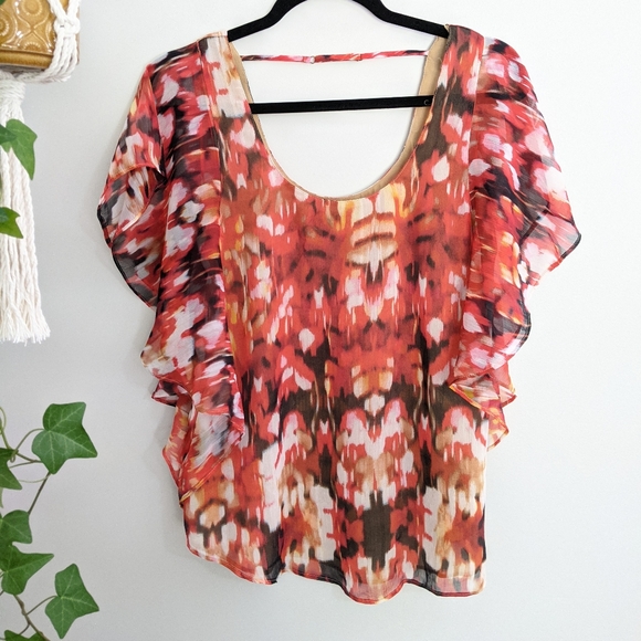 Guess Butterfly Sleeves Blouse - Picture 4 of 7